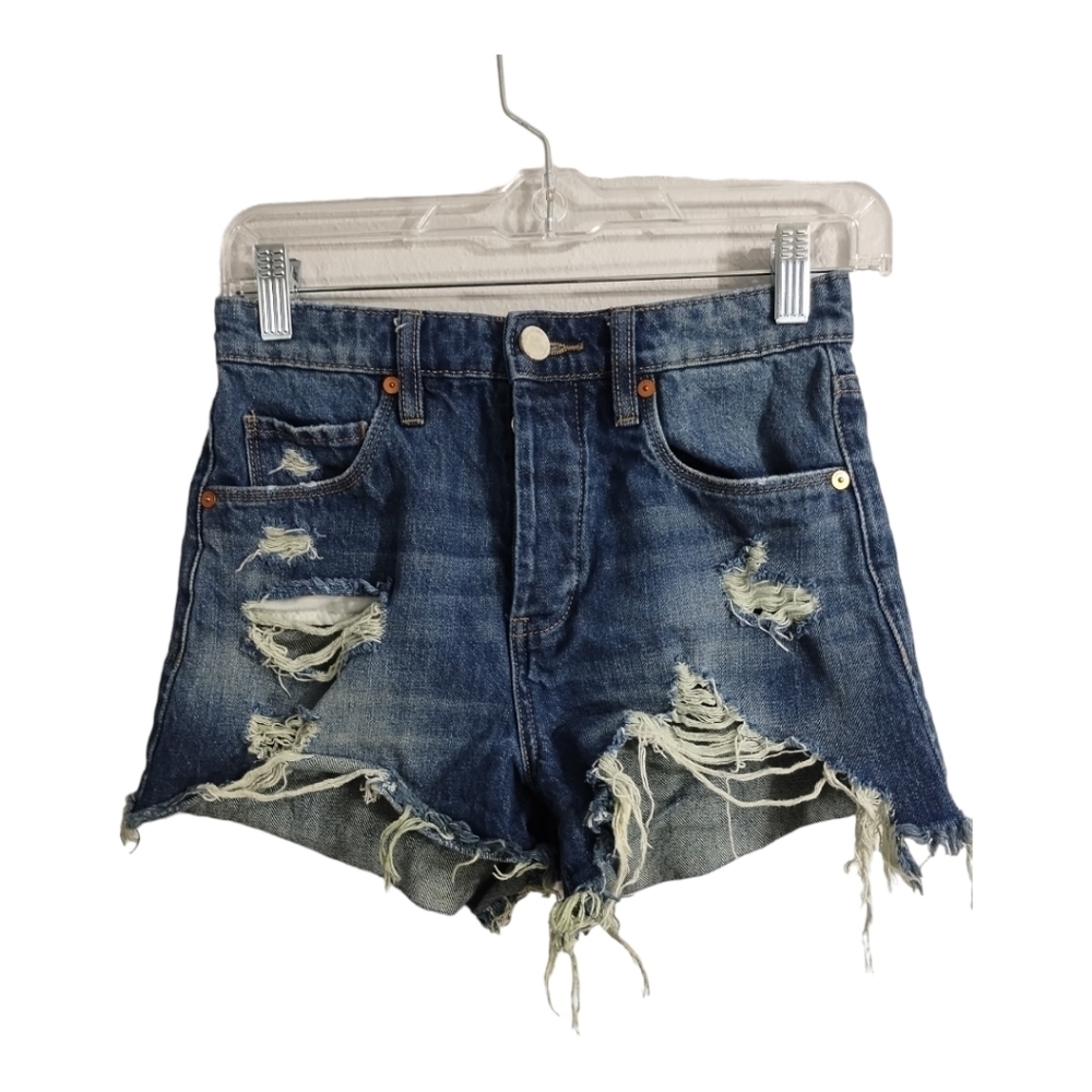 Blank NYC The Reeve Ultra High Rise Button Fly Organic Cotton Festival Short 24